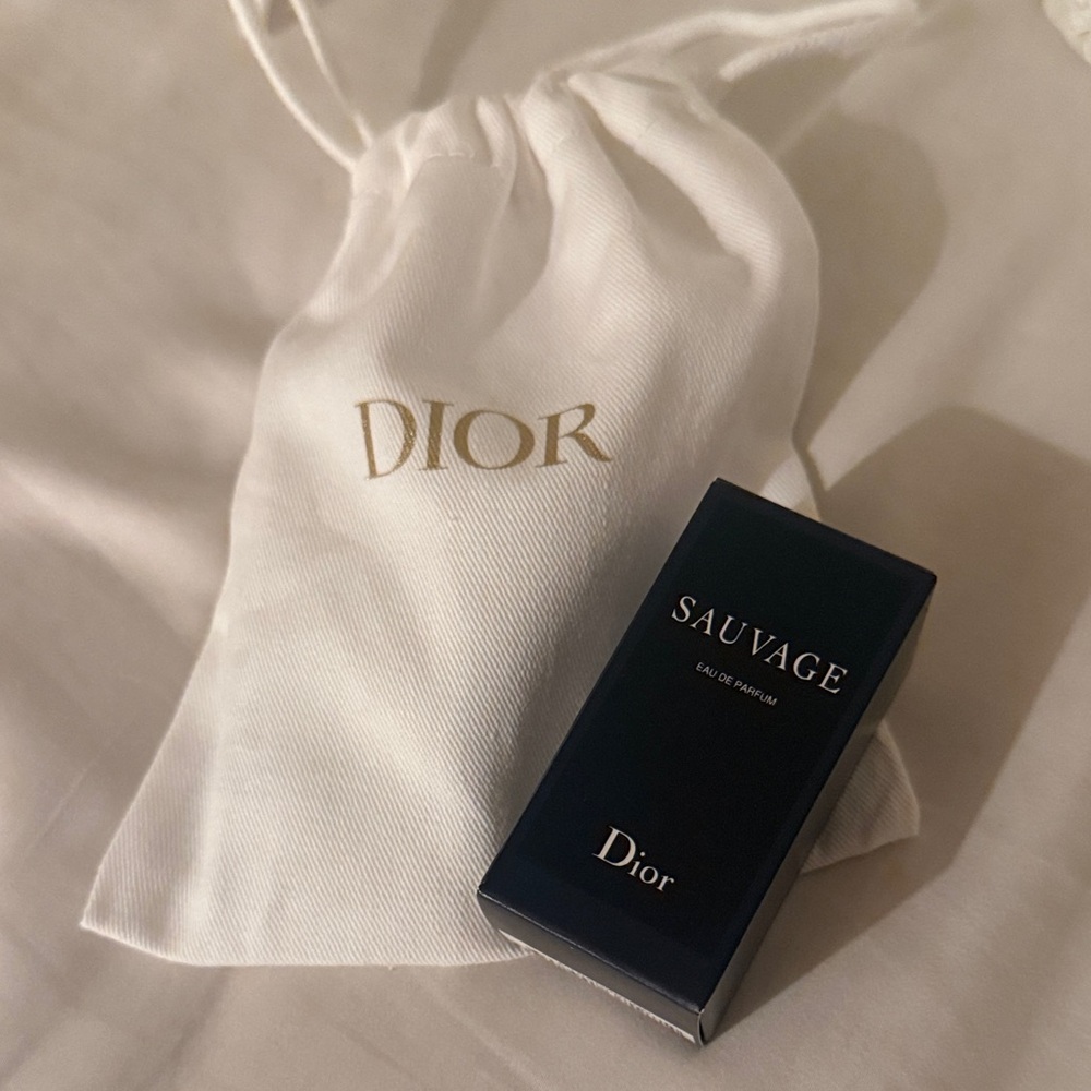 Dior SAUVAGE mini + cloth drawstring bag